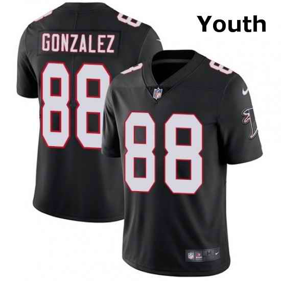 Youth Nike Atlanta Falcons 88 Tony Gonzalez Black Alternate Vapor Untouchable Limited Player NFL Jersey